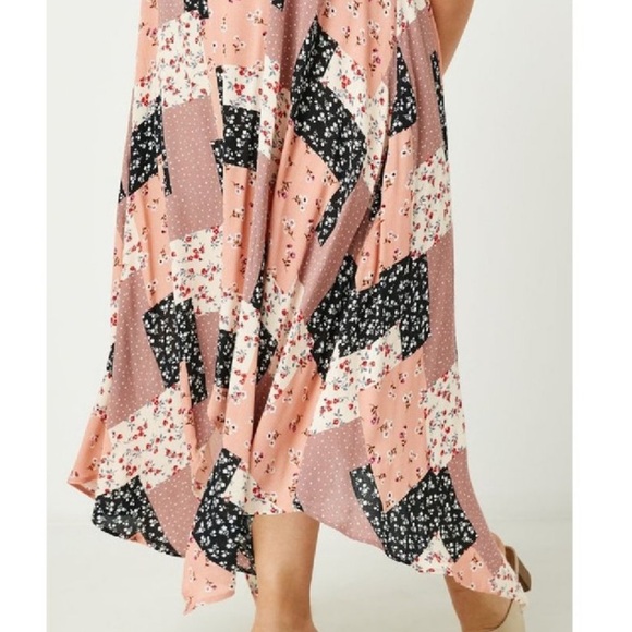 Hayden Plus Asymmetrical Pink and Black Dress with pockets size 2XL - Picture 2 of 9